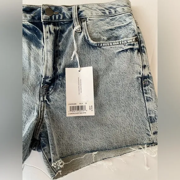 Frame Denim Le Simone Shorts Raw Hem Size 29 New $178