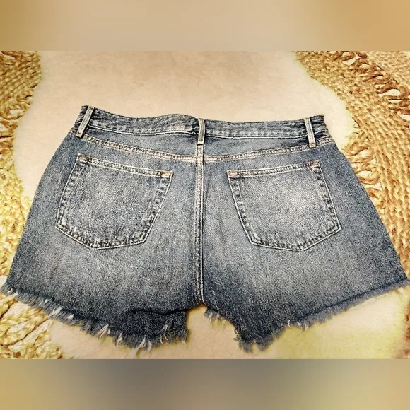 FRAME Le Grand Garcon denim shorts