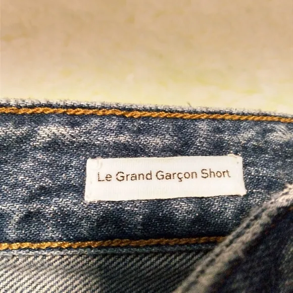 FRAME Le Grand Garcon denim shorts