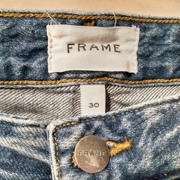 FRAME Le Grand Garcon denim shorts