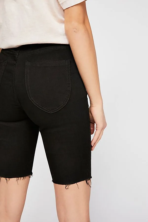 FREE PEOPLE DENIM SHORTS BLACK
