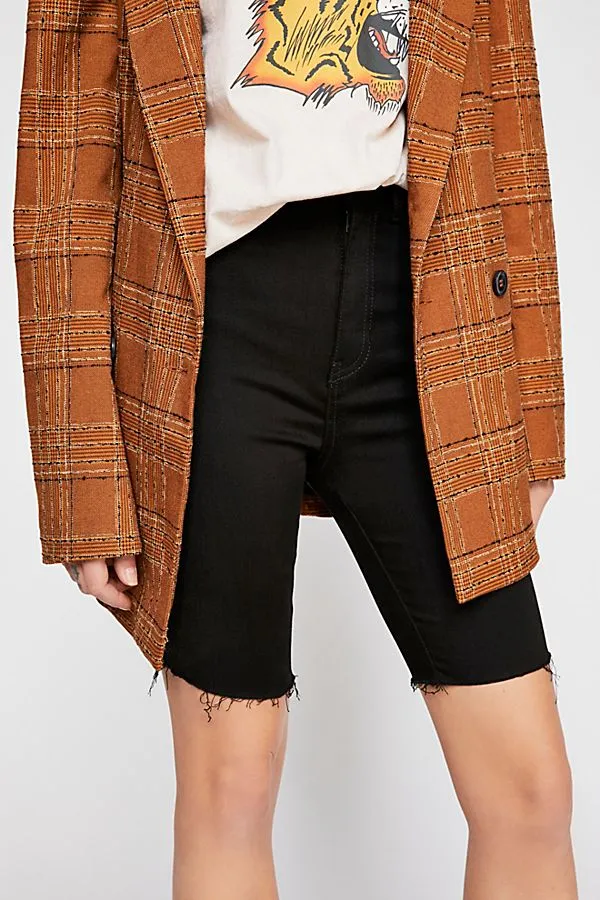 FREE PEOPLE DENIM SHORTS BLACK