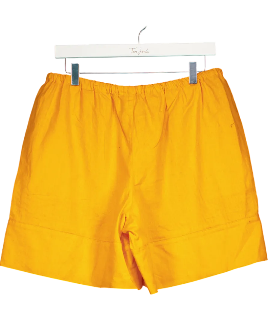 Free People Linen Blend Orange Shorts UK M