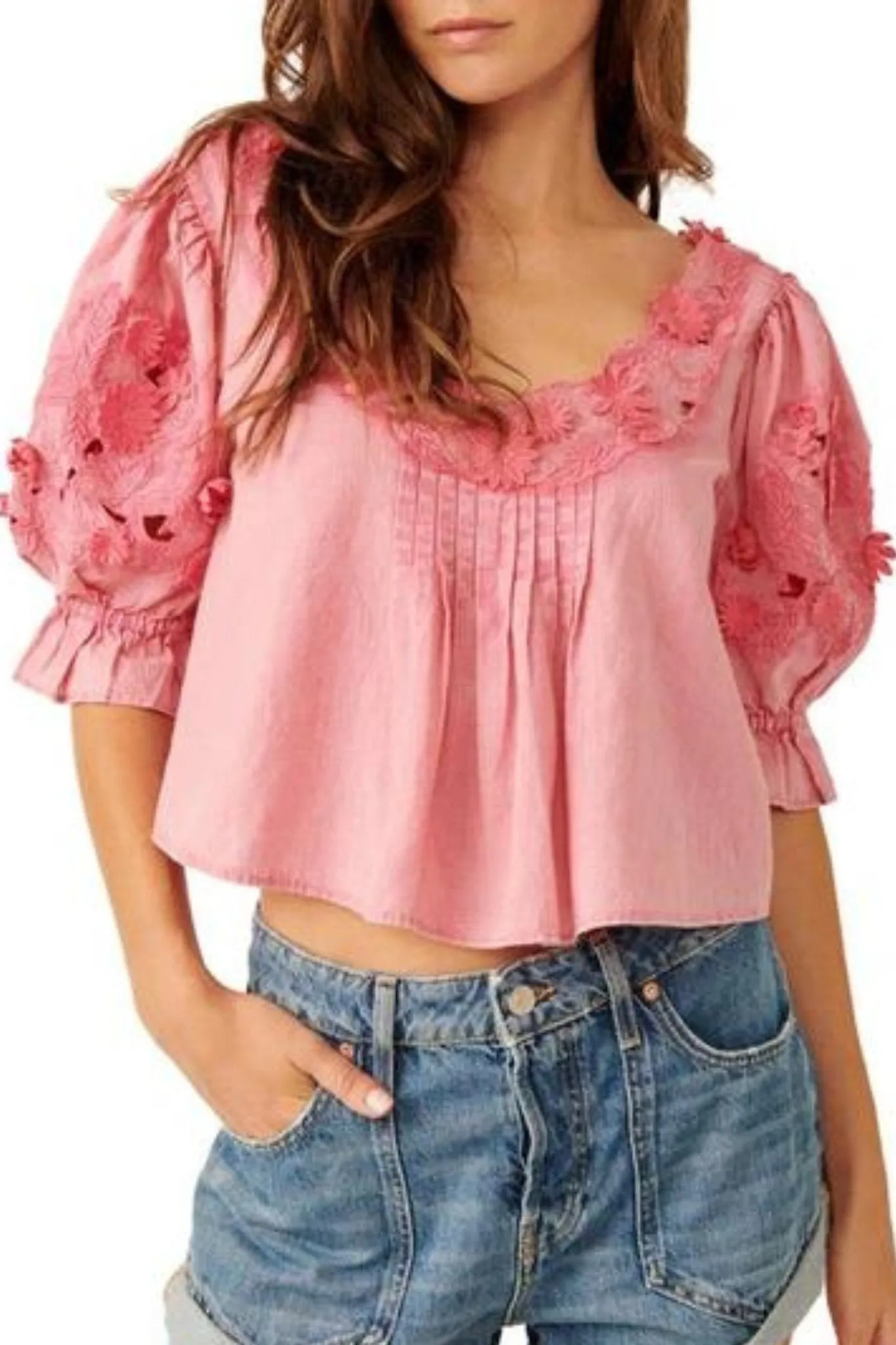 Free People: Sophie Embroidered Top
