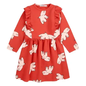Freedom Bird All Over Ruffle Dress