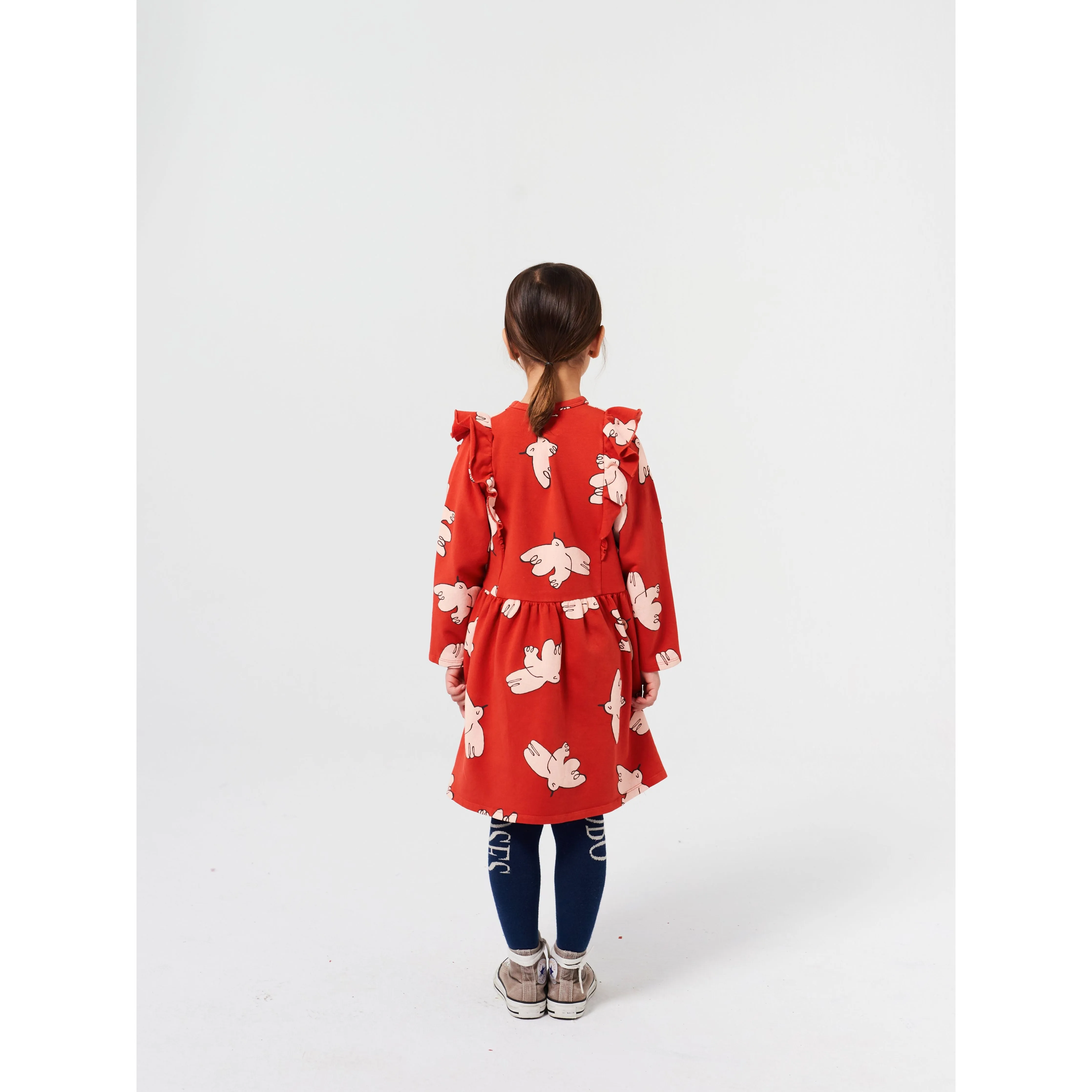 Freedom Bird All Over Ruffle Dress