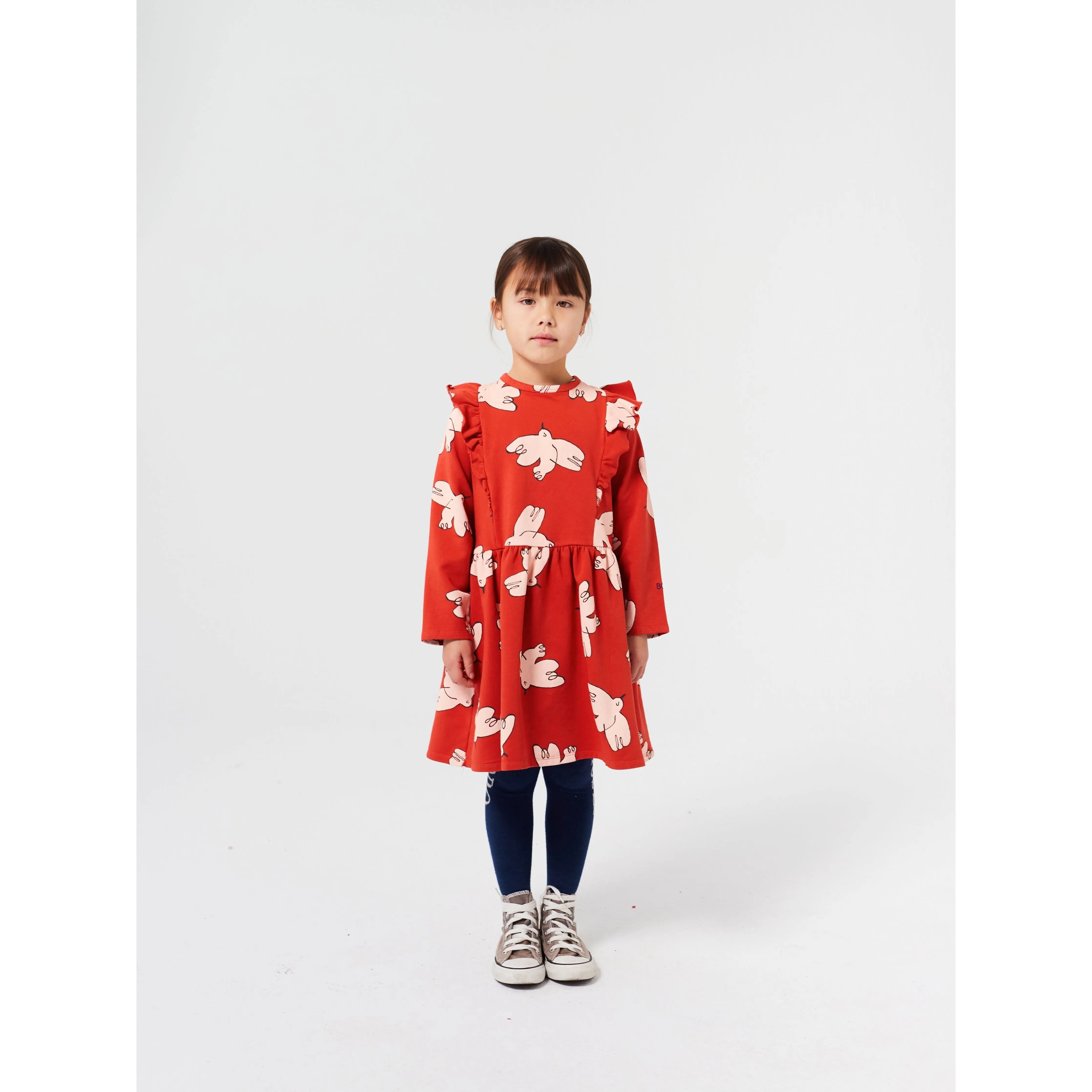 Freedom Bird All Over Ruffle Dress