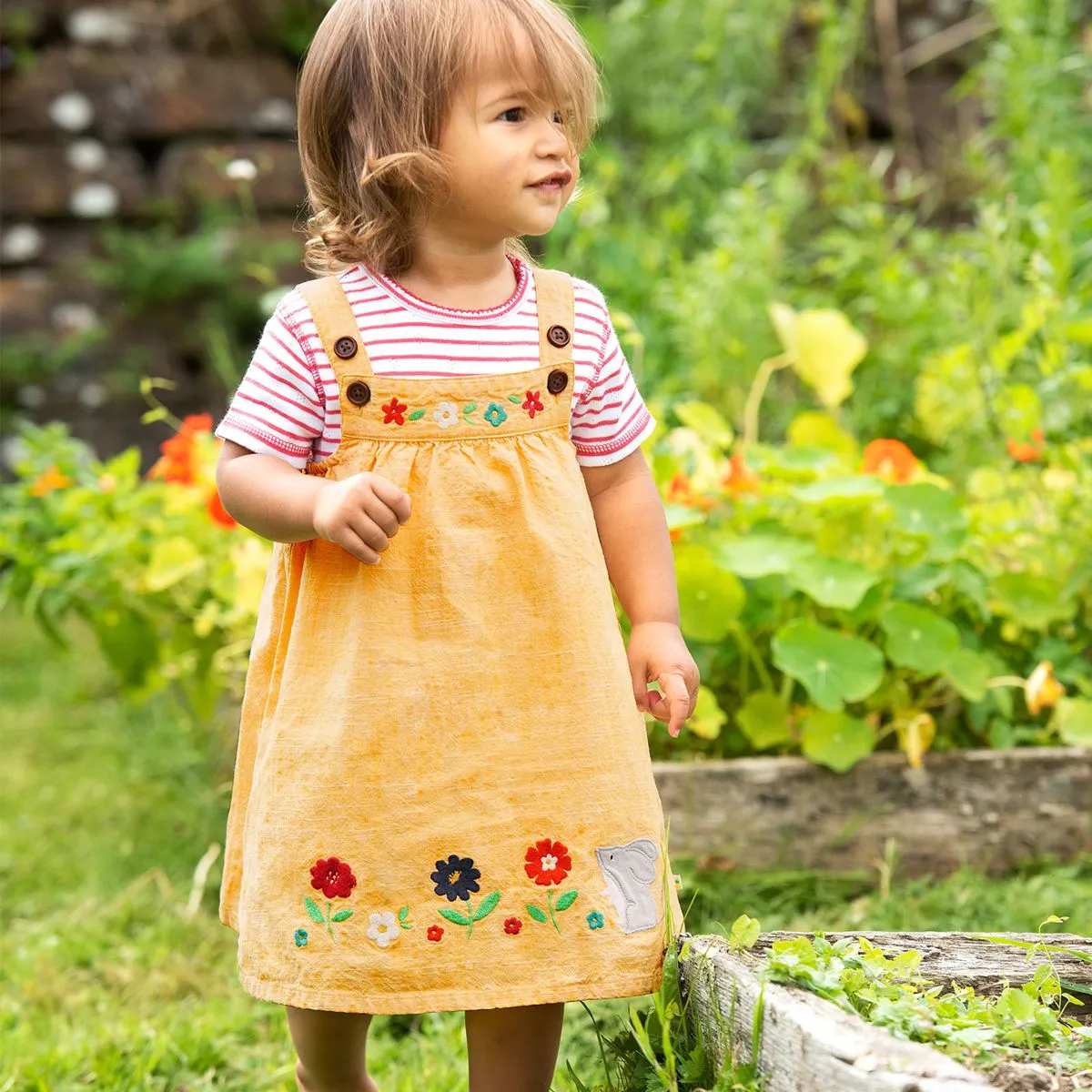 Frugi Hollie Dress Bumblebee Chambray Flowers