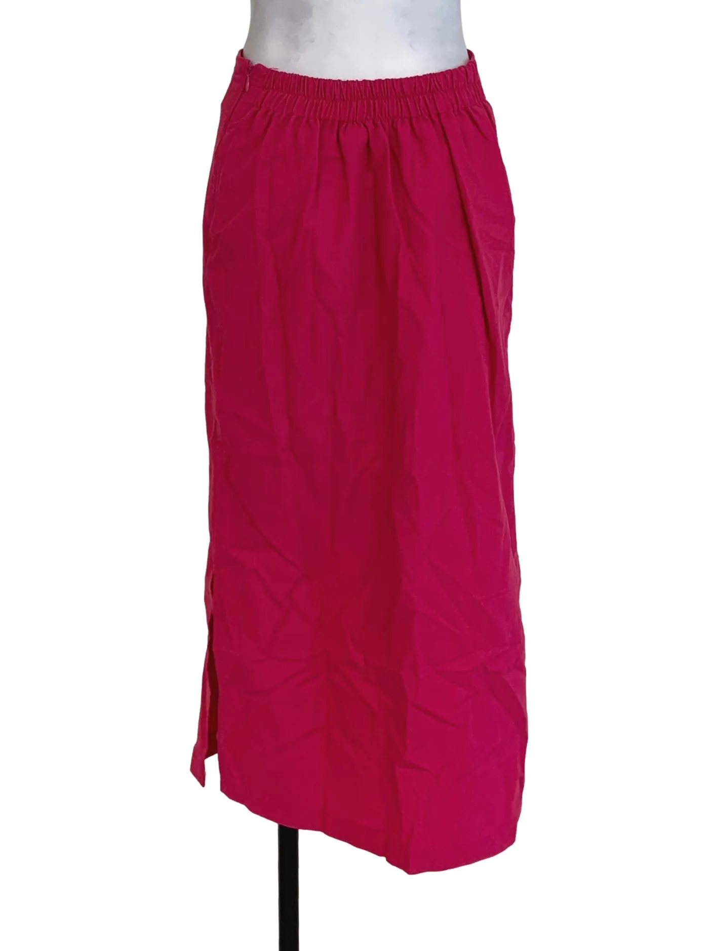 Fuscia Plain A-Line Skirt