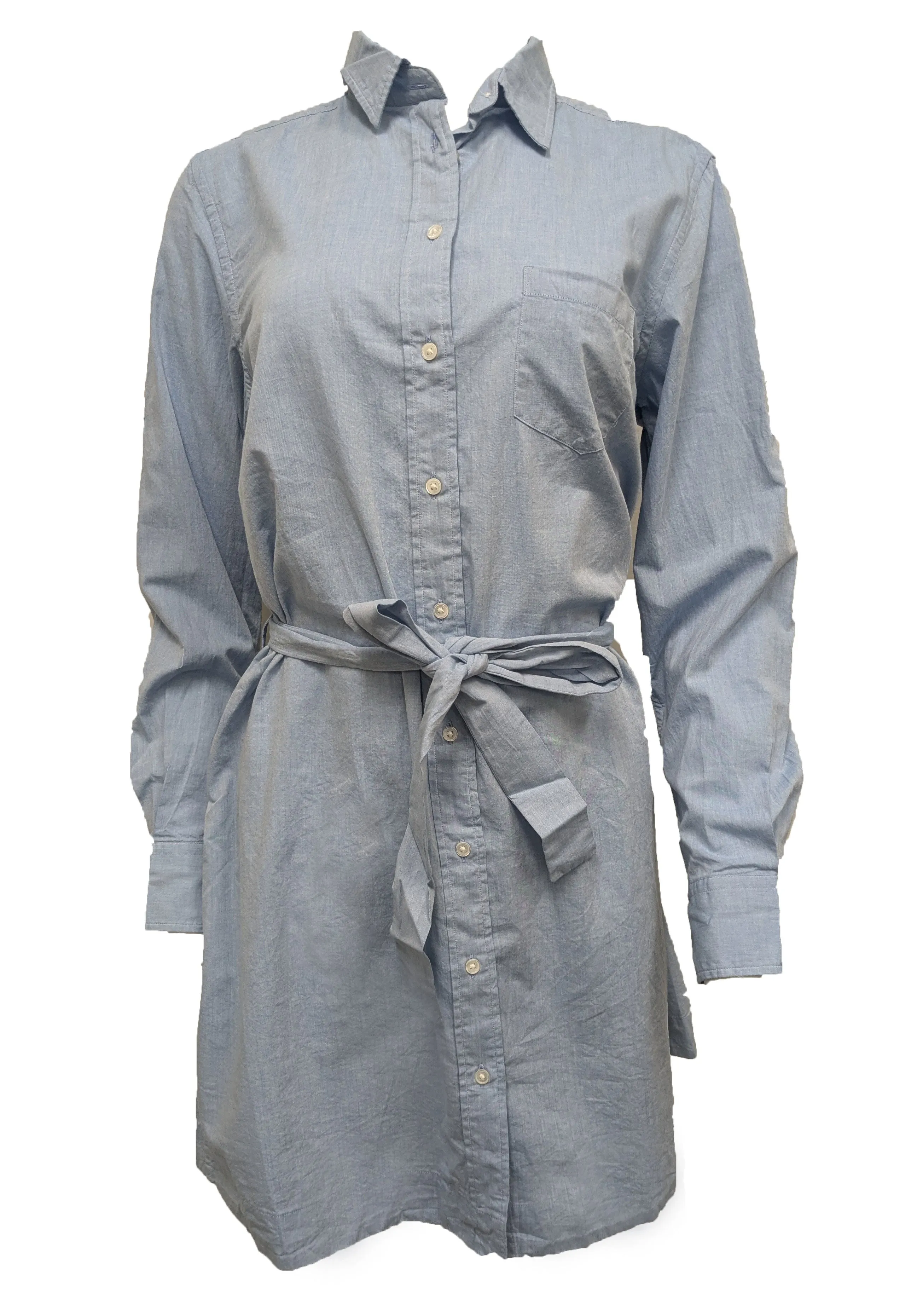 GANT Women's Hamptons Blue Air Chambray Dress 450838 Size US 10/ EU 40