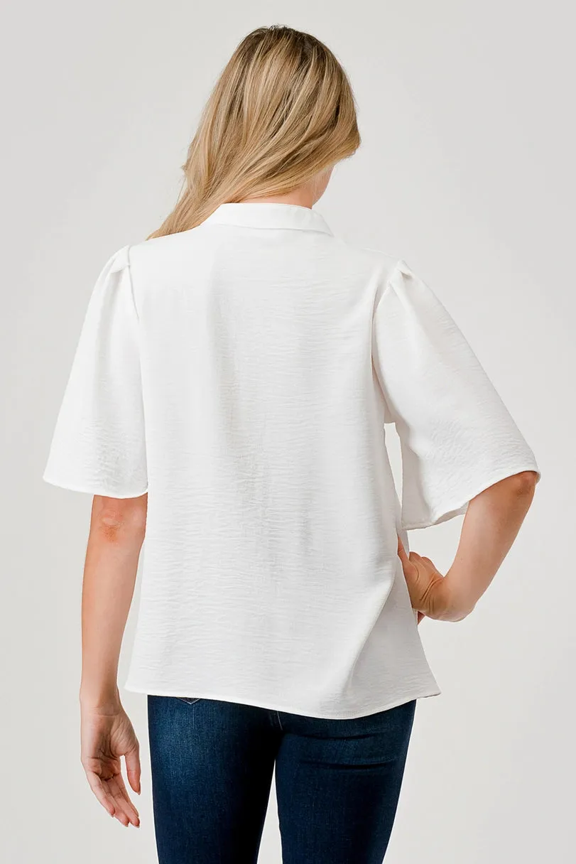 Gigi Short Flutter Sleeve Top