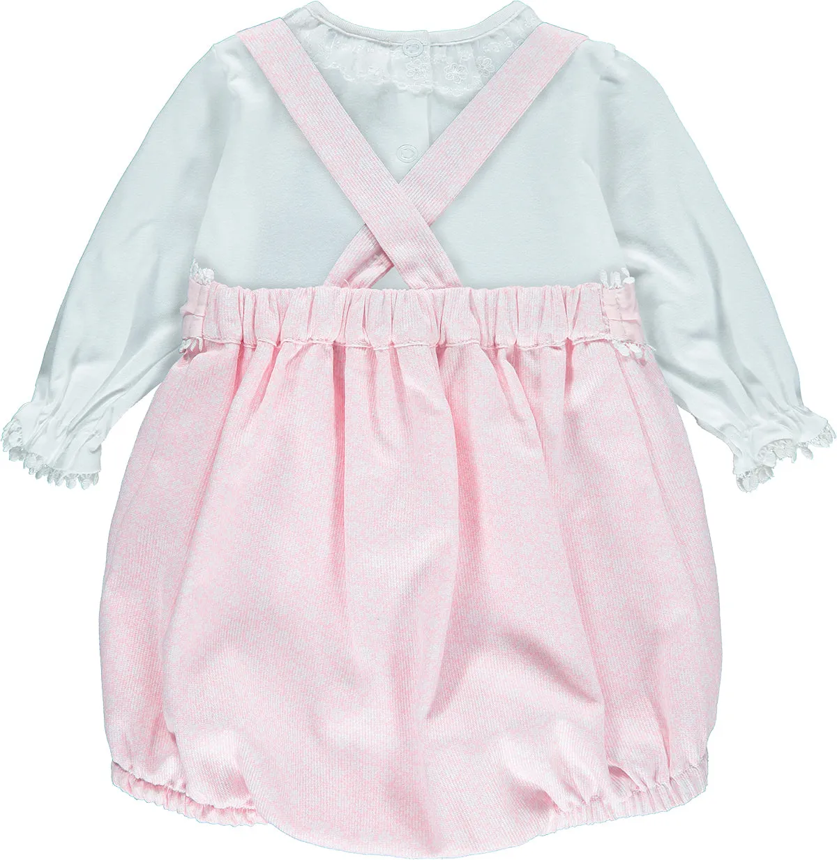 Girl White and Pink 2 Piece Outfit Set