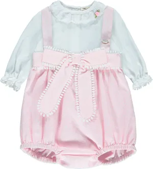 Girl White and Pink 2 Piece Outfit Set