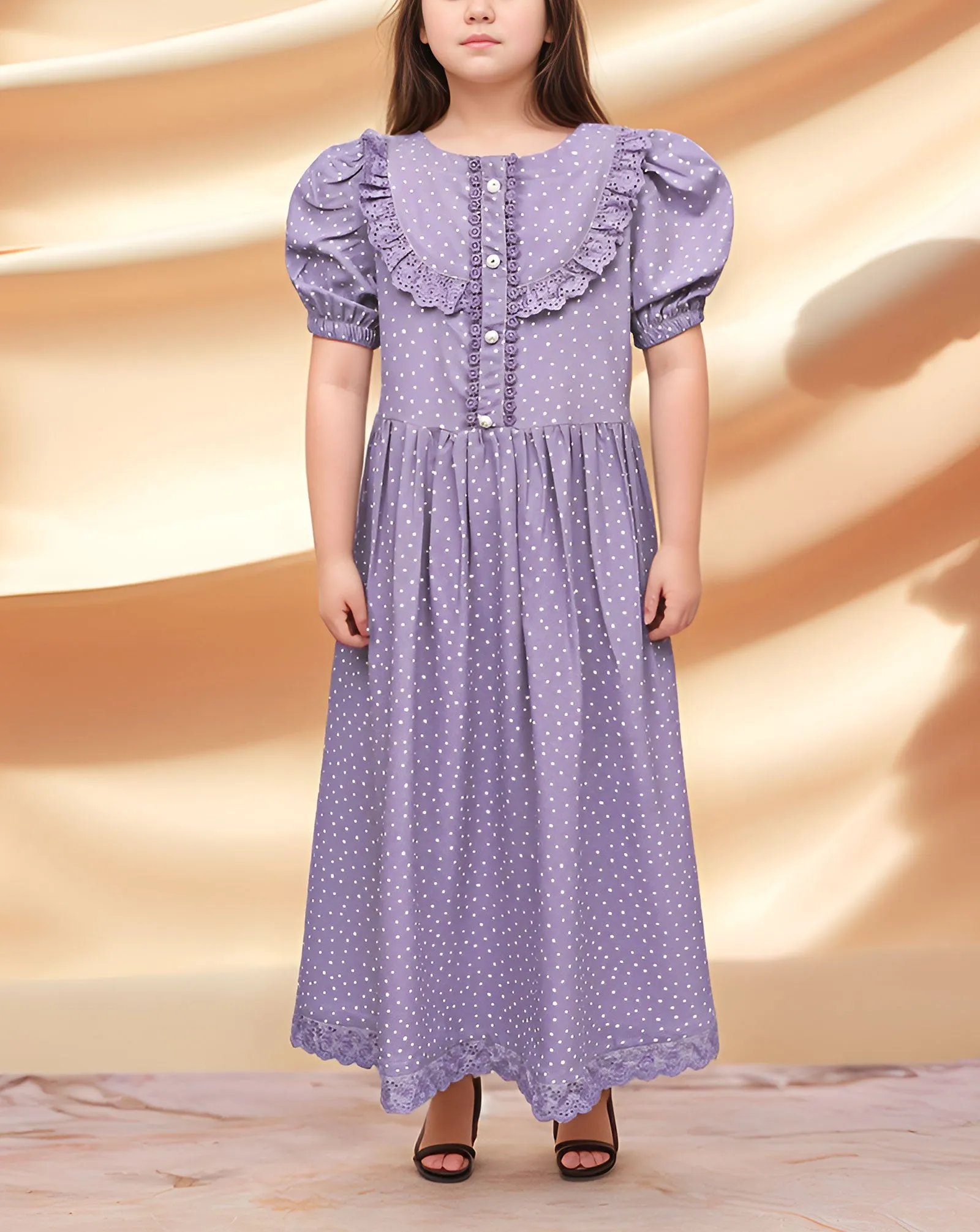GIRLS PRINTED MAXI