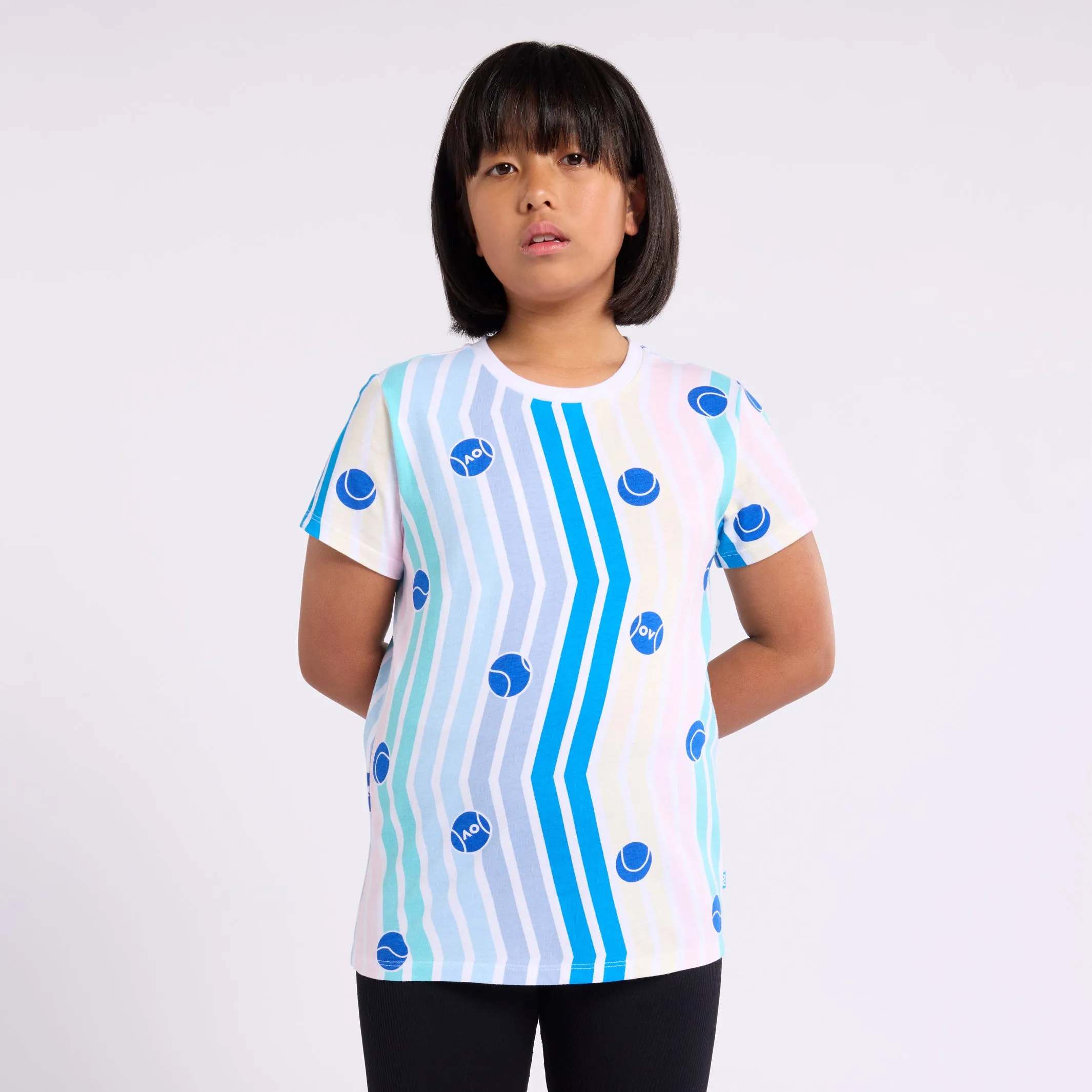 Girl's T-Shirt Stripes & Balls
