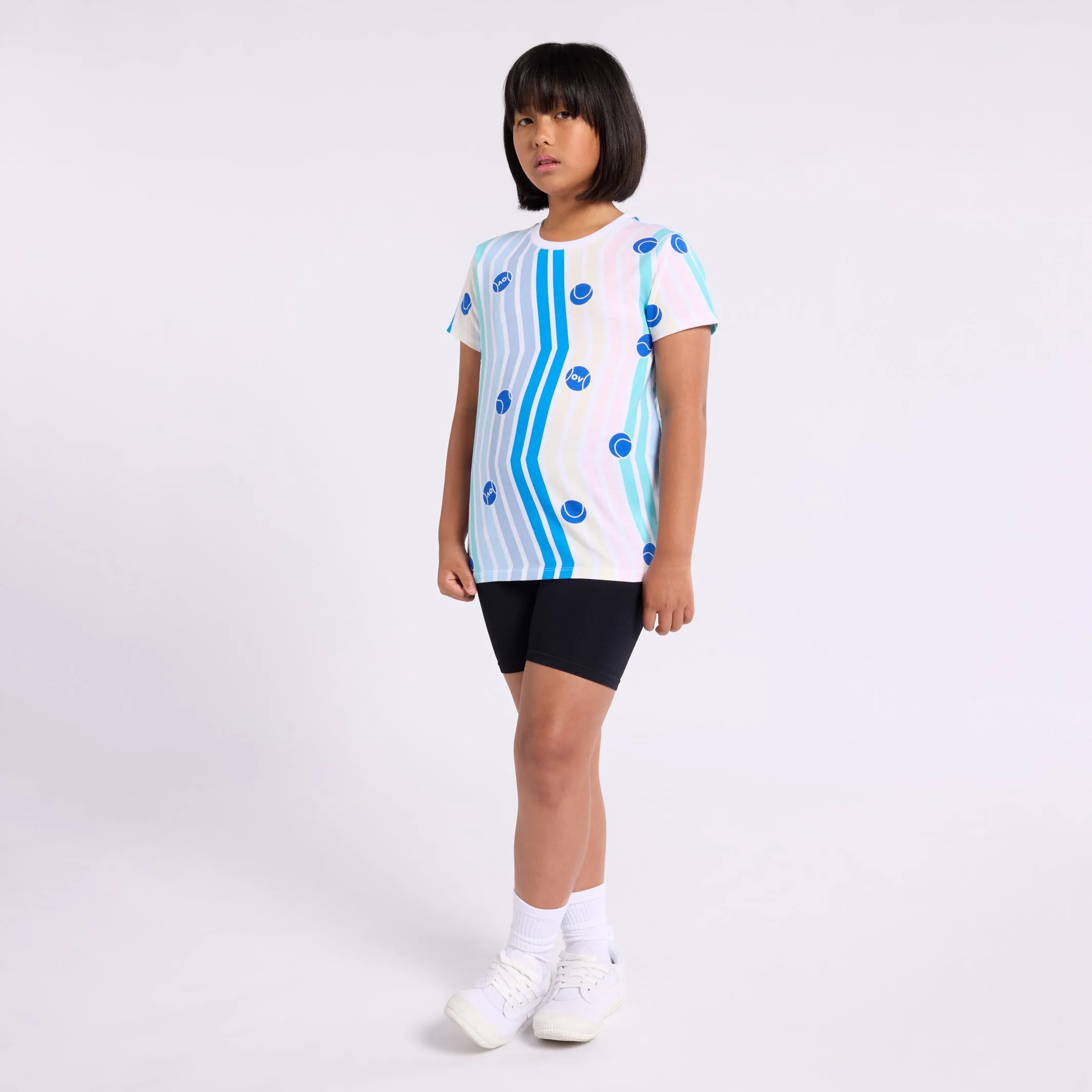 Girl's T-Shirt Stripes & Balls