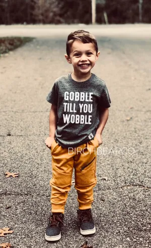 Gobble Till You Wobble | Kids Thanksgiving Shirt