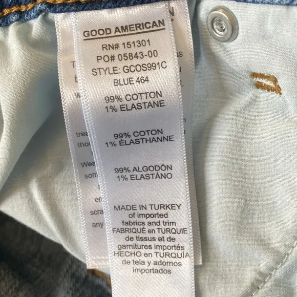 Good American Cutoff Denim Shorts Sz 20 NWT