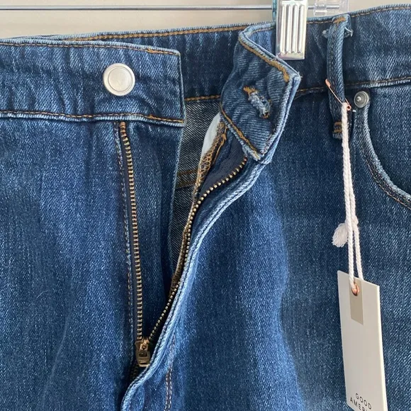 Good American Cutoff Denim Shorts Sz 20 NWT