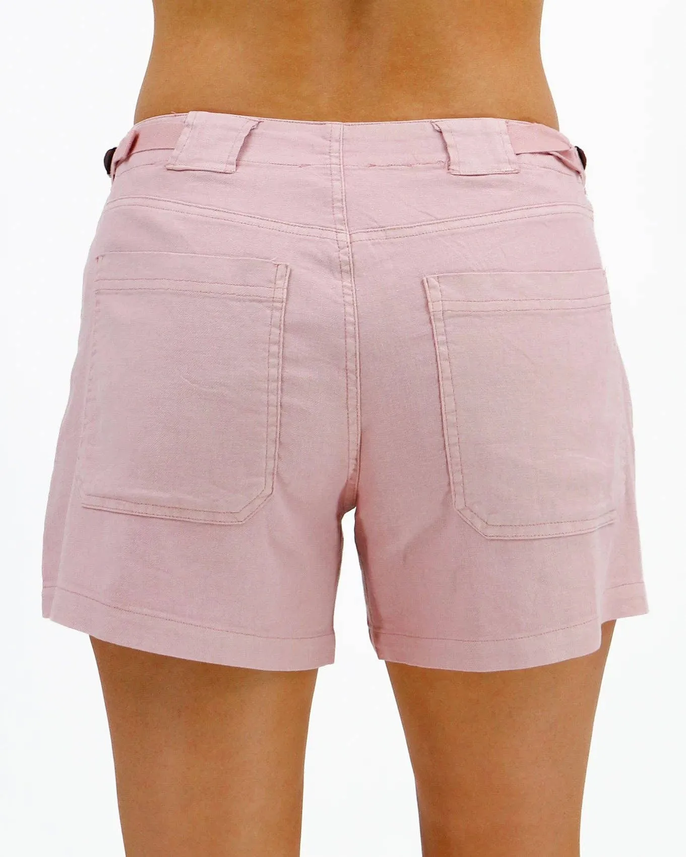 Grace and Lace Linen Shorts in Blush