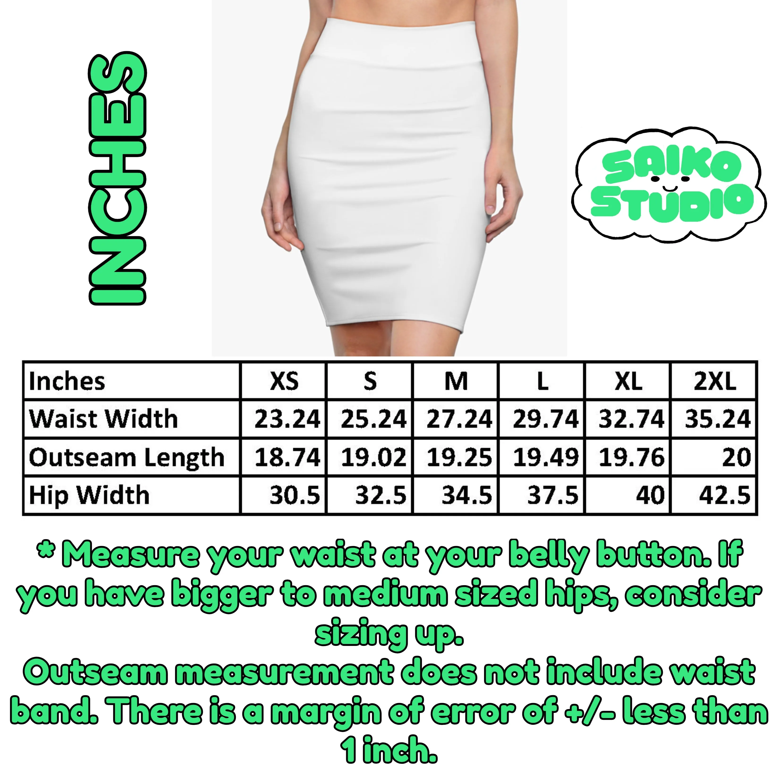 Green Shamrock St Patricks Day Womens Pencil Skirt - Saiko Studio
