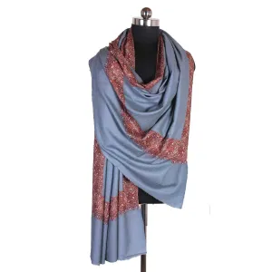 Grey Dordar Cashmere Pashmina Shawl