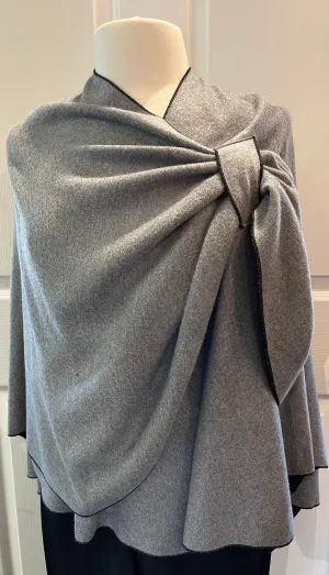 GREY to BLACK Reversible Cashmere Shawl
