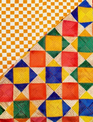 Gujarati silk floss work shawl