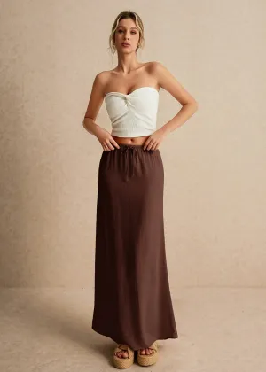 Gwen Drawstring Maxi Skirt