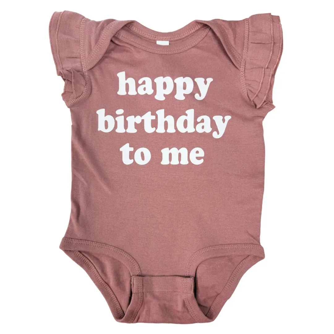 Happy Birthday To Me Girl Ruffled Top