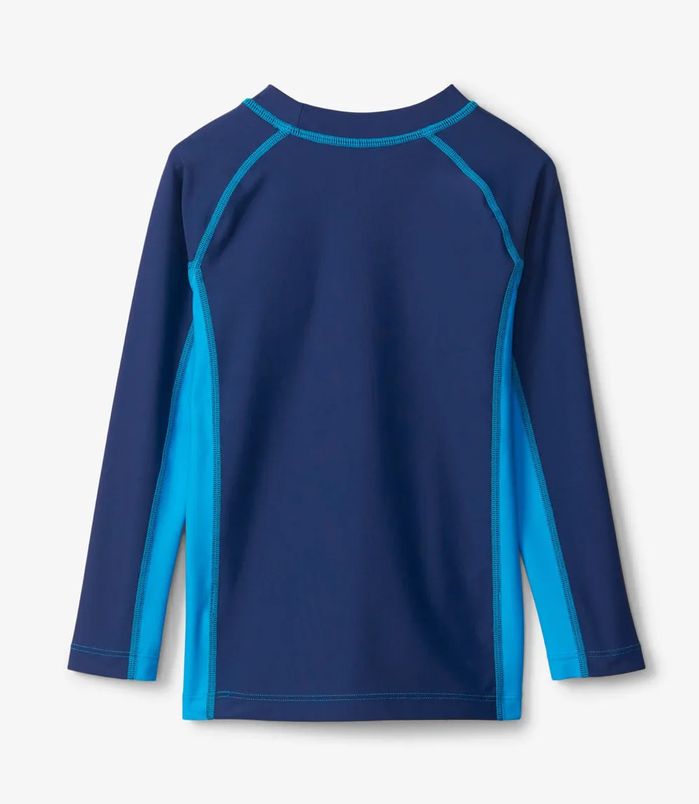 Hatley Hawaiian Ocean Long Sleeve Rash-guard: Size 2 to 12 Years