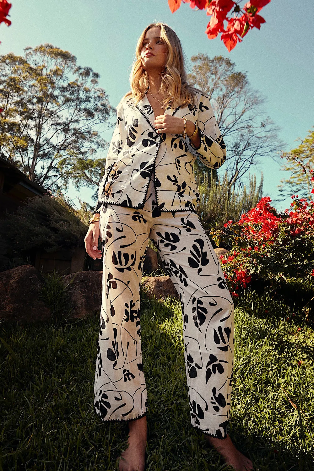Have A Little Mercy Cropped Linen Flares