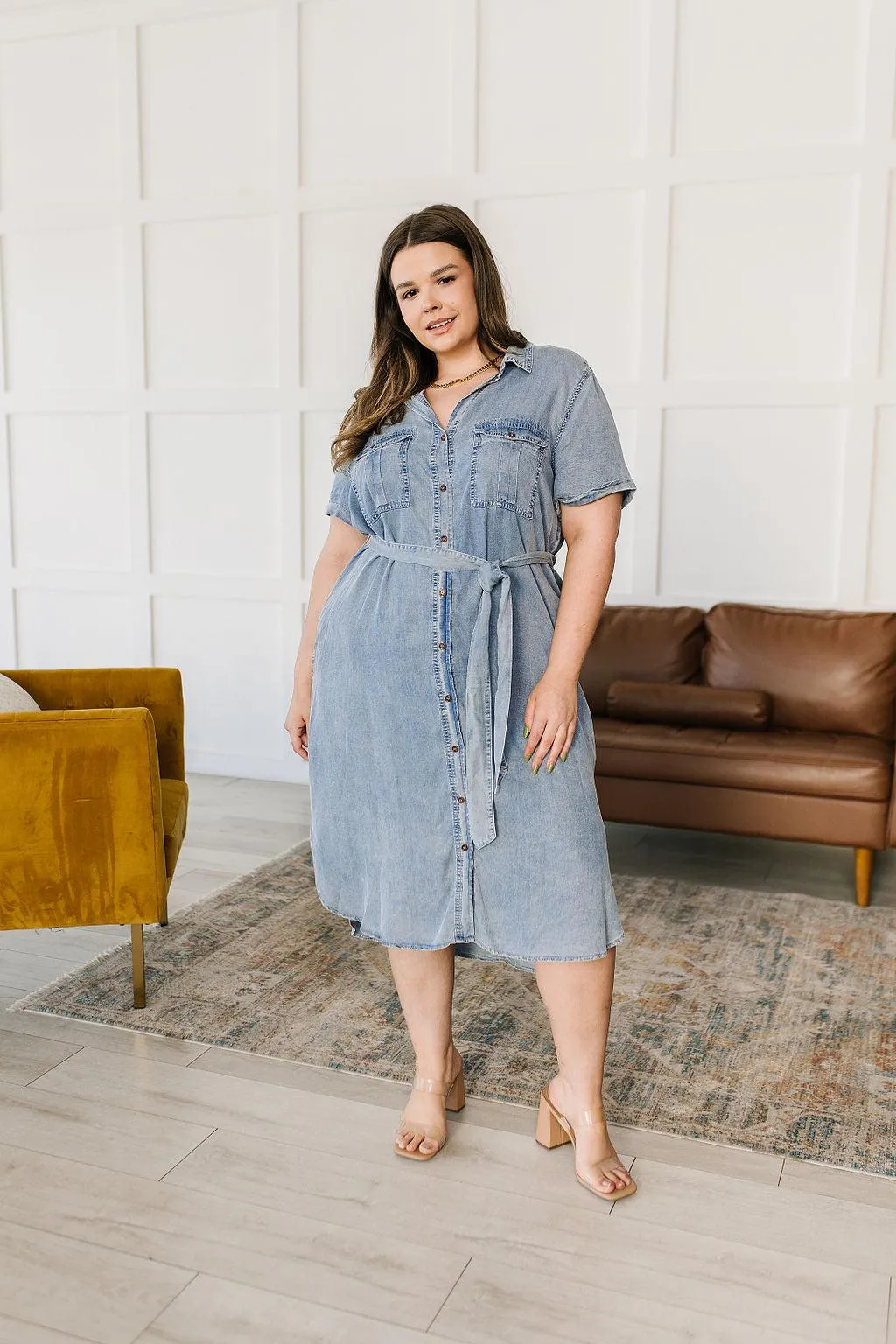 Hazel Blues® |  Wait For It Denim Shirtdress