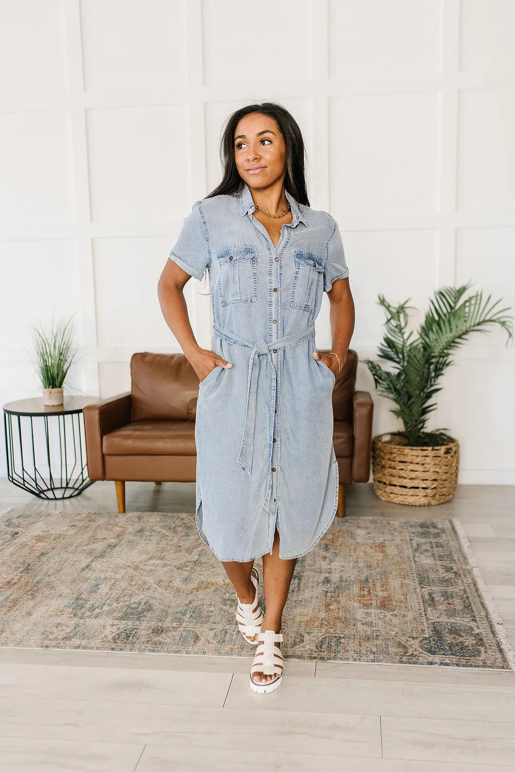 Hazel Blues® |  Wait For It Denim Shirtdress