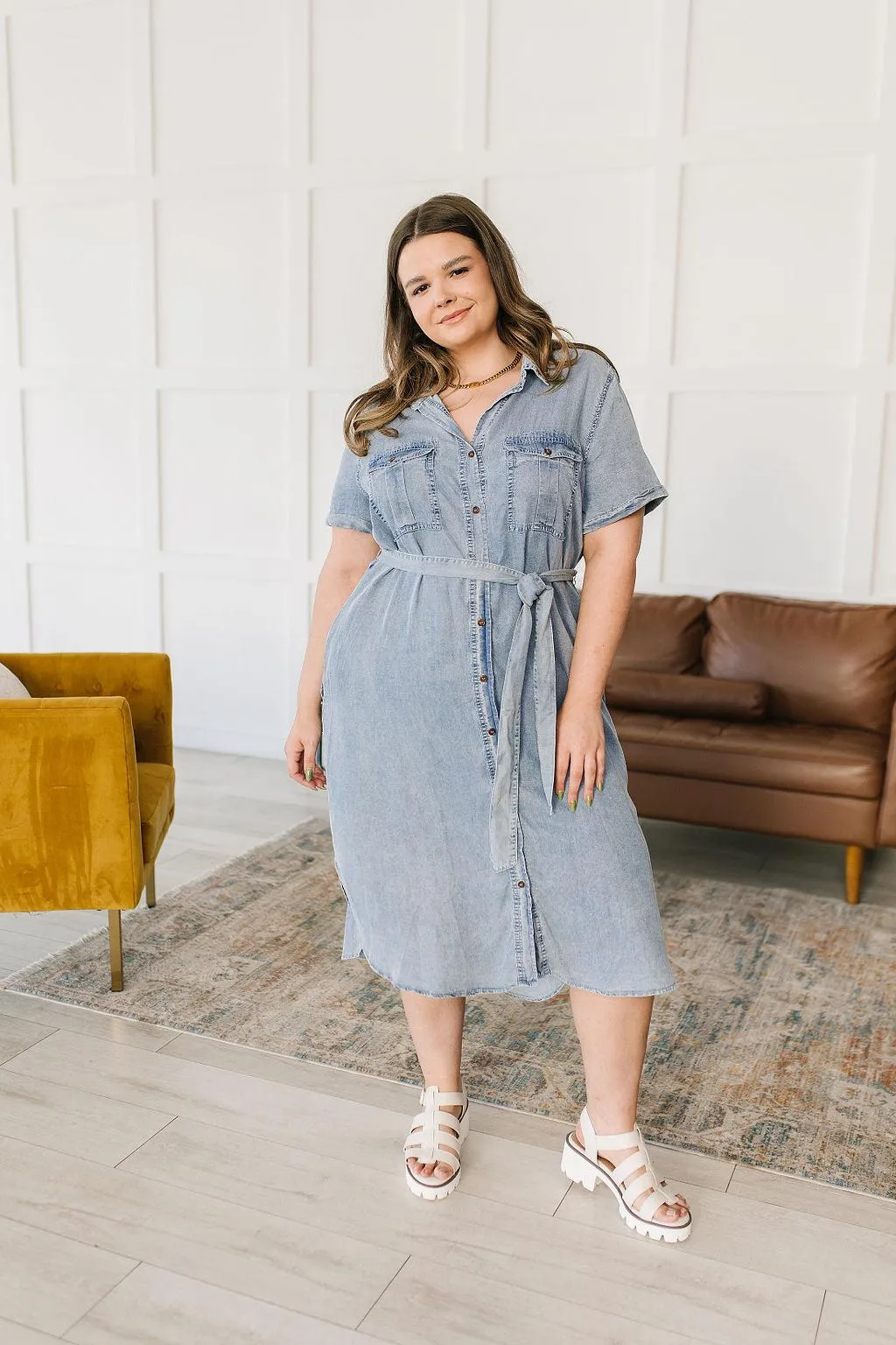Hazel Blues® |  Wait For It Denim Shirtdress