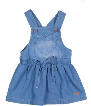Heart Pocket Overall Dress
