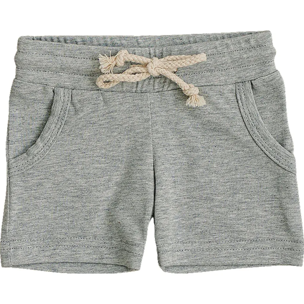 Heather Grey Cotton Pocket Short