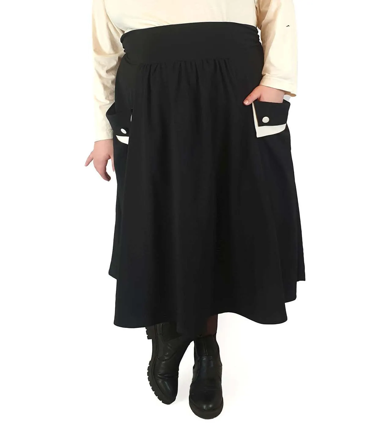 Hell Bunny black A-line skirt with size 4XL