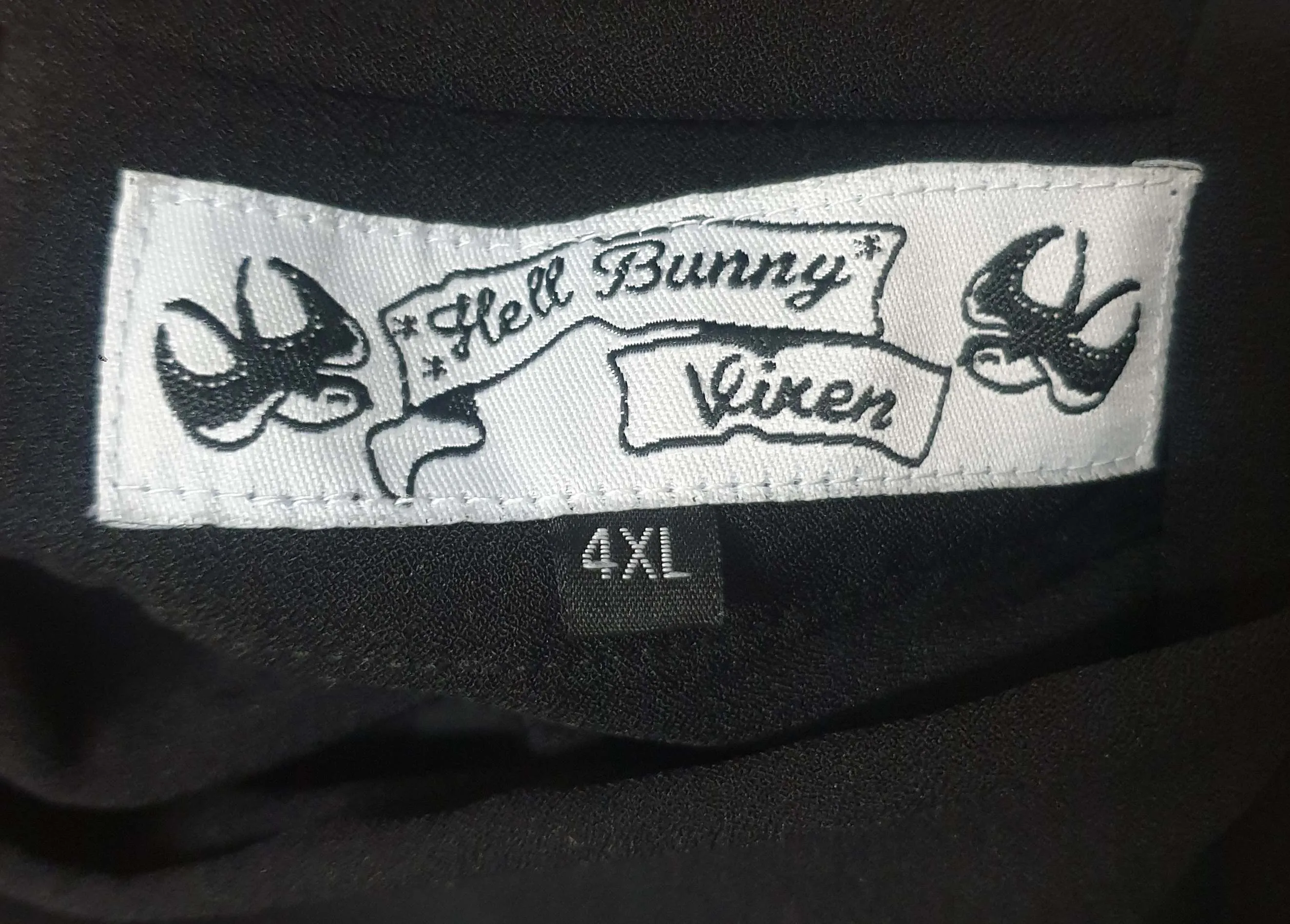 Hell Bunny black A-line skirt with size 4XL