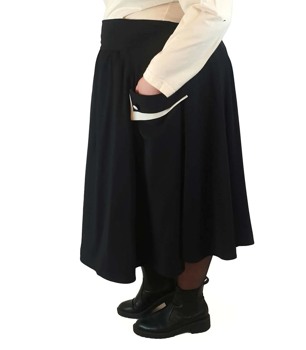 Hell Bunny black A-line skirt with size 4XL