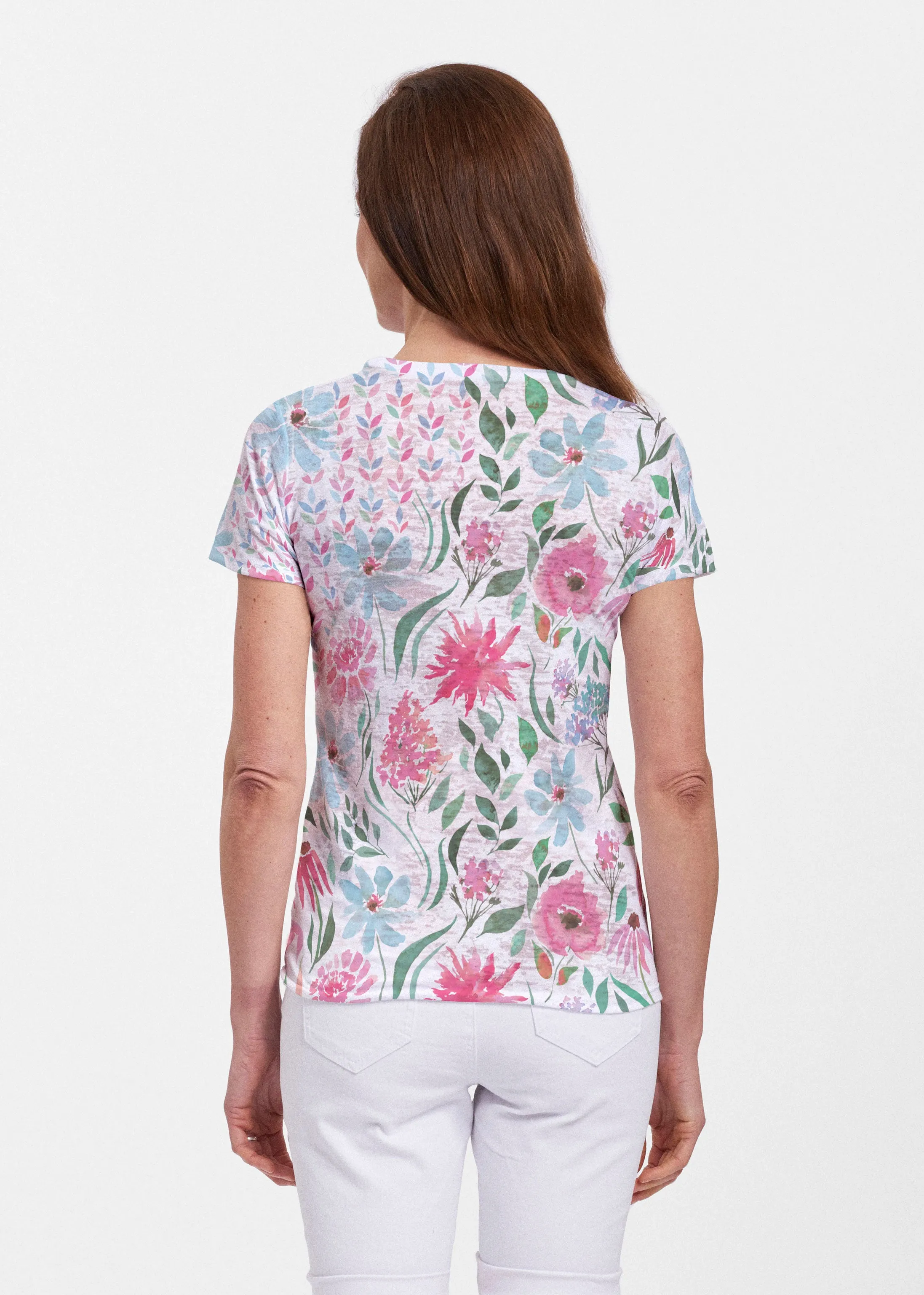 Hello Dolly (8038) ~ Sheer Short Sleeve Crew Shirt