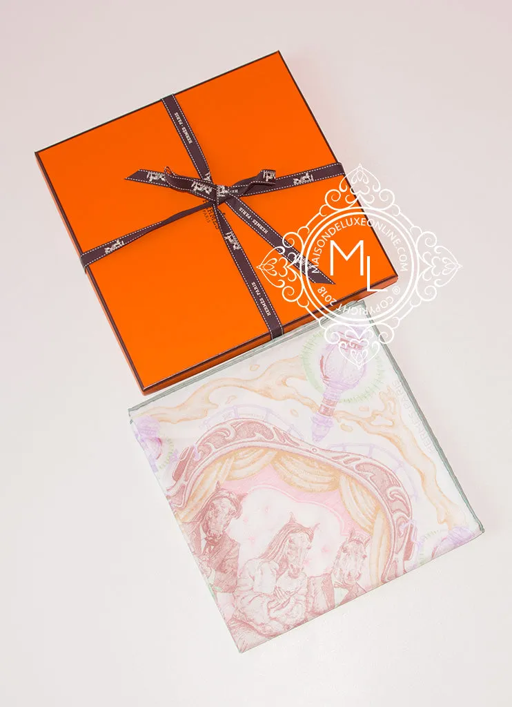 Hermes Pink Twill Silk 90 cm The Horsawards Scarf