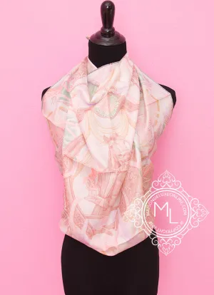 Hermes Pink Twill Silk 90 cm The Horsawards Scarf
