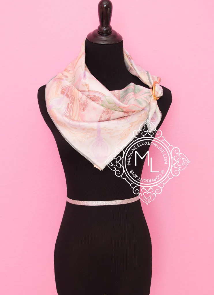 Hermes Pink Twill Silk 90 cm The Horsawards Scarf