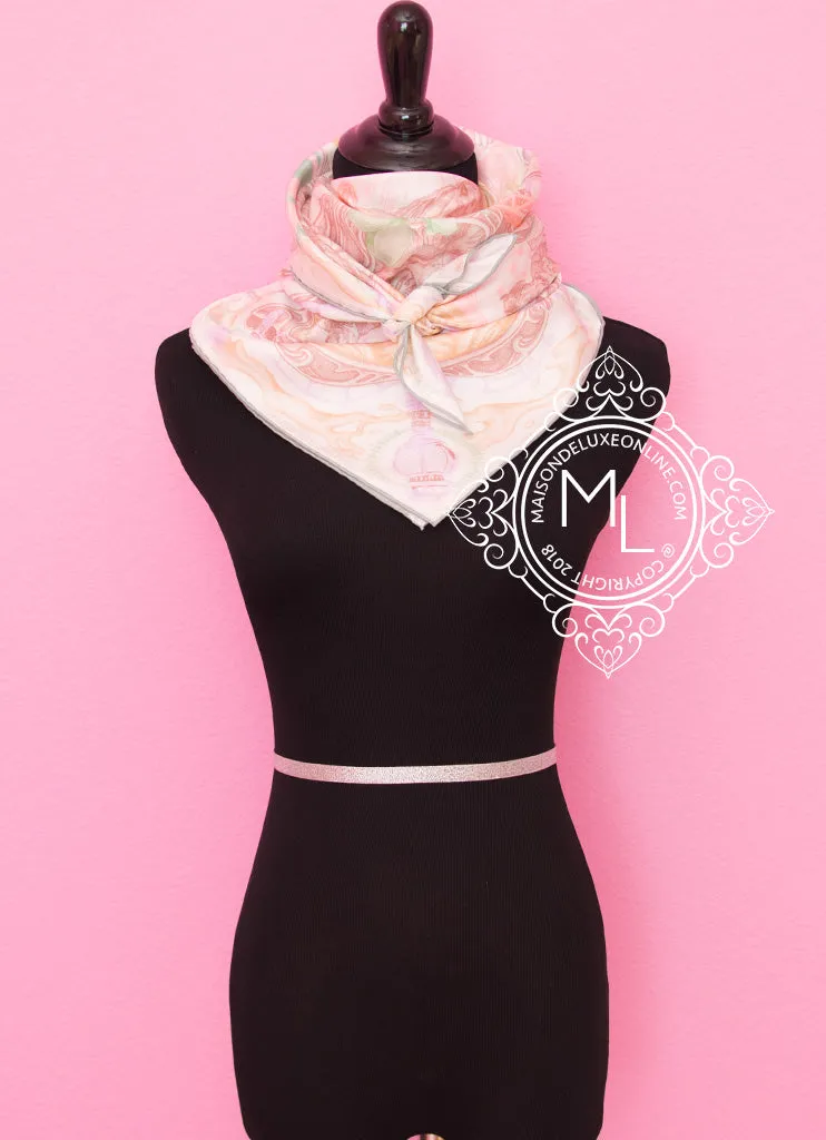 Hermes Pink Twill Silk 90 cm The Horsawards Scarf