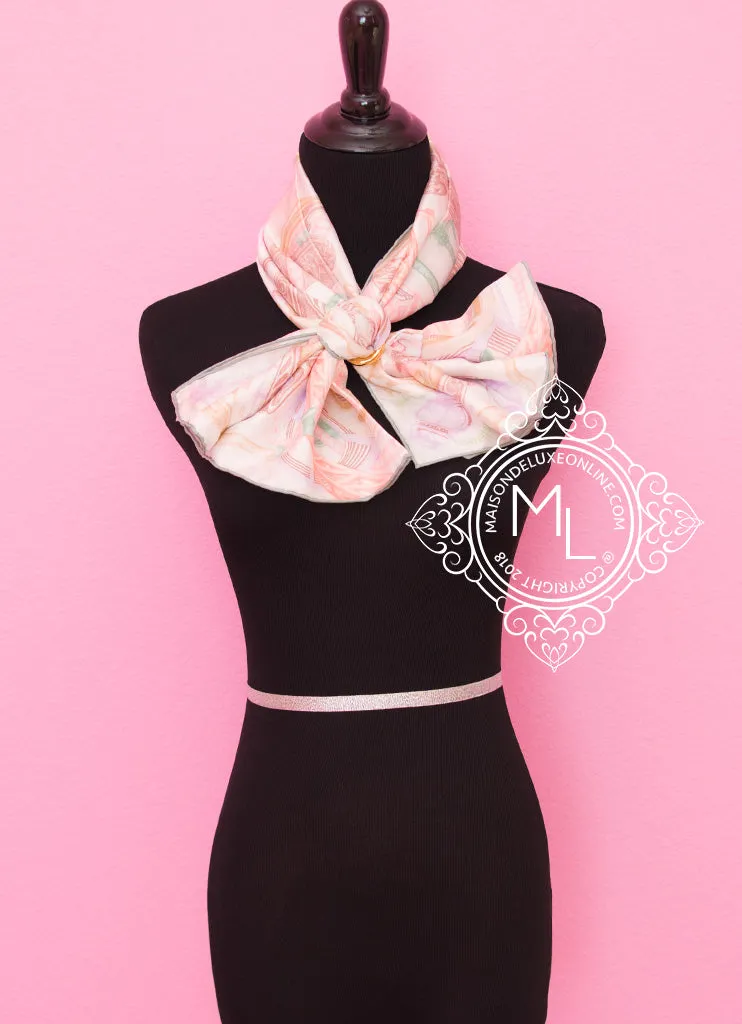 Hermes Pink Twill Silk 90 cm The Horsawards Scarf