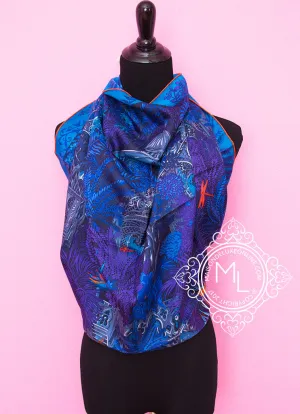 Hermes Purple Twill Silk 90 cm Jardin à a Sintra Scarf