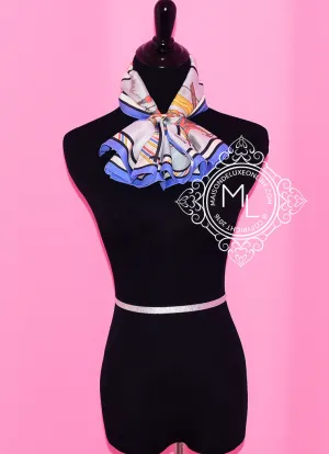 Hermes Silk 70 cm Blue Sports D'Hiver Scarf