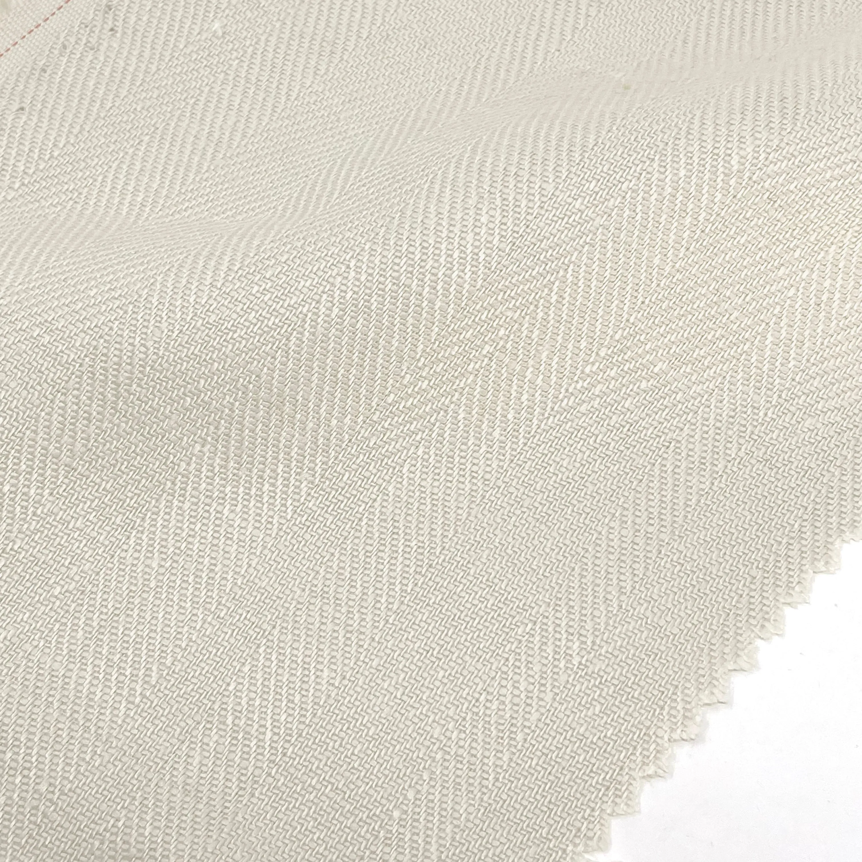 Herringbone 100% Natural Linen Fabric By The Yard/CL1047