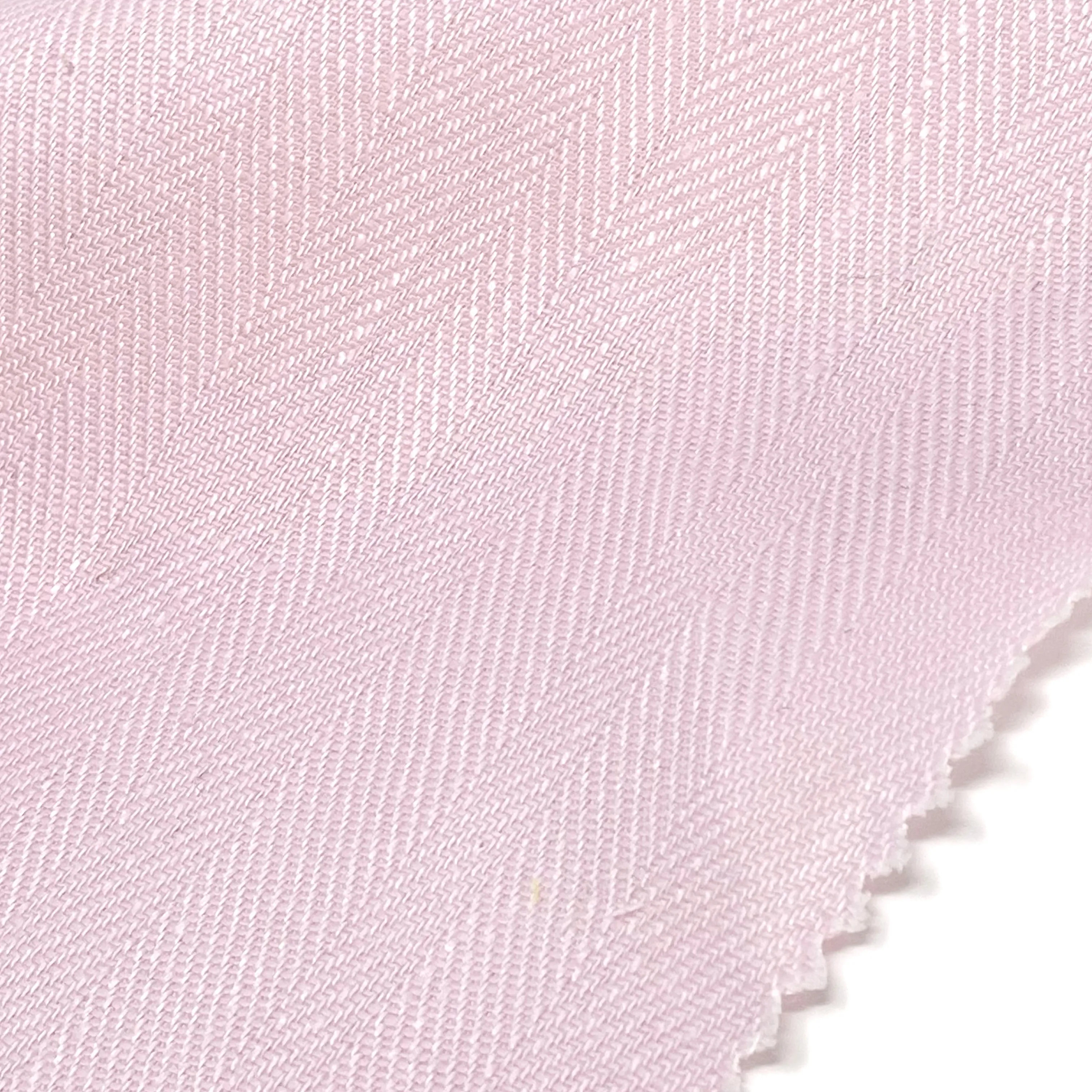 Herringbone 100% Natural Linen Fabric By The Yard/CL1047